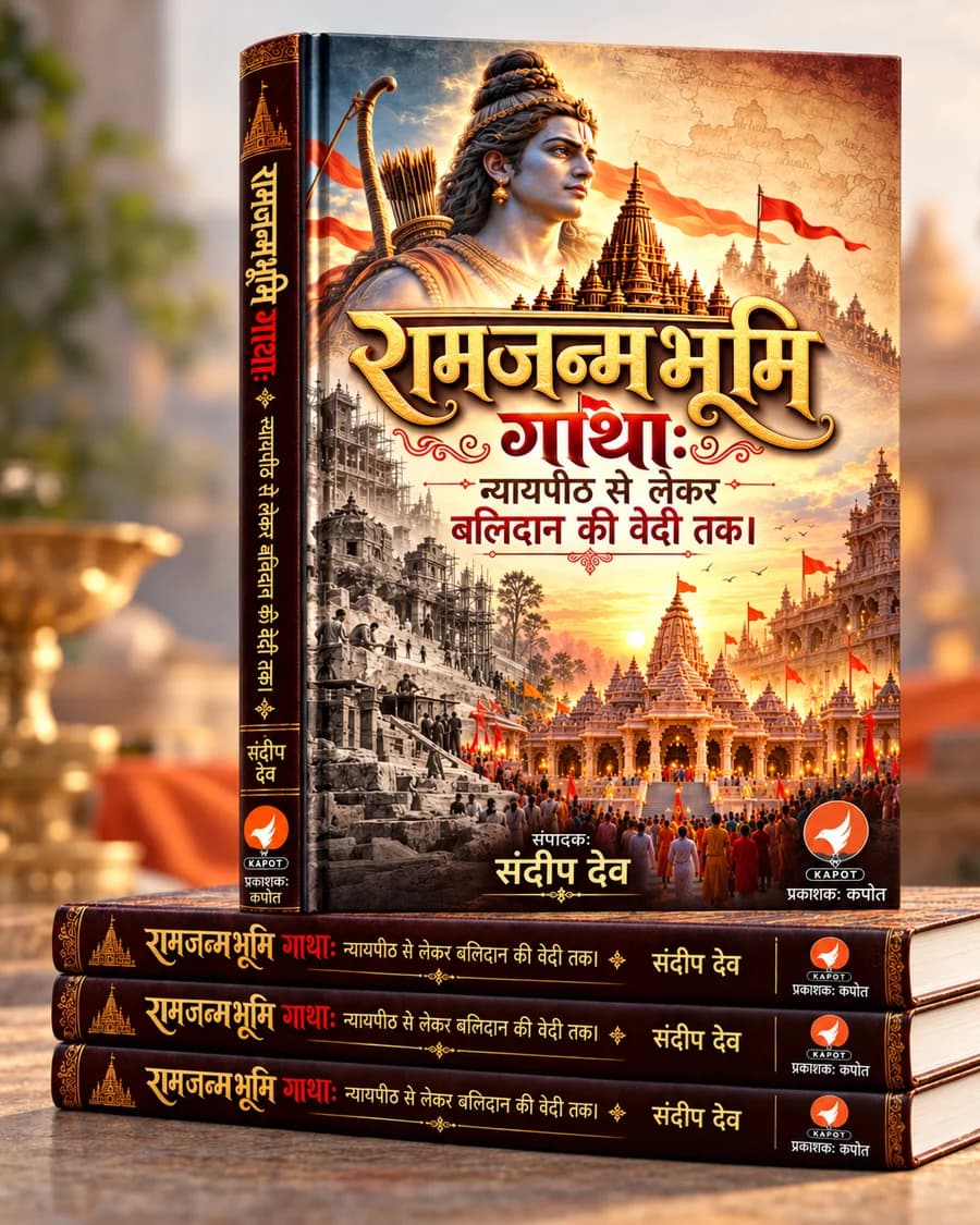 रामजन्मभूमि गाथा: न्यायपीठ से लेकर बलिदान की वेदी तक — पुस्तक का आवरण